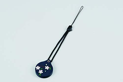 土谷漆器 вашите омилени Мали Предмети, Цреша Цвет Хирари Мобилен Телефон Ремен Тип Лупа, 直径3, 8см, темносина