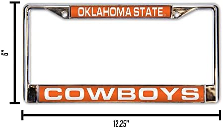 NCAA Oklahoma State Cowboys Laser Laser Cut Inlaided Standard Chrome Record Plate Frame