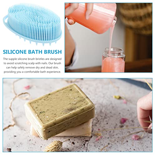 Beavorty Silicone Sclubbers Scalp Massager Shampoo Shampoo Четка 2 во 1 четка за четка за коса Ексфолијатор четка за чистење четка