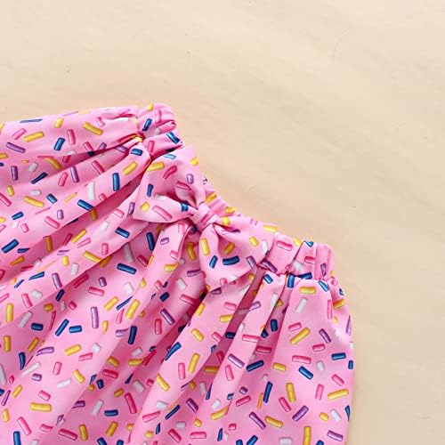 Lamuusaa дете бебе девојчиња роденденска облека слатка една/две слатки ромперки кошули со крофни шорцеви/панталони за панталони