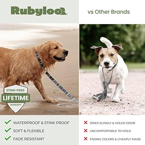 Рубило водоотпорен куче поводник 6ft | водоотпорен, доказ за смрдеа, доказ за мирис, доказ за избледени, доказ за нечистотија | Мека