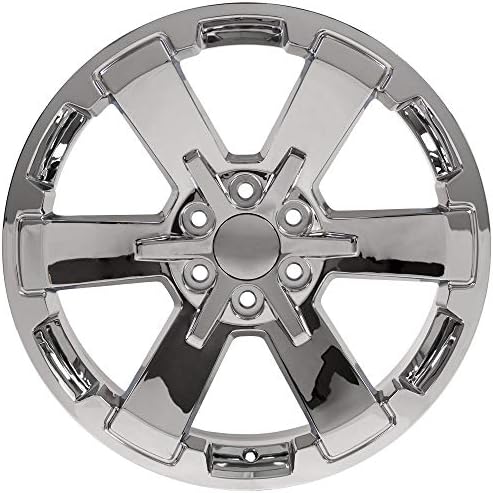 OE Wheels LLC 22 инчи бандажи се вклопува пред 2019 Silverado Sierra пред-2021 Tahoe Suburban Yukon Escalade CV41B 22x9 Chrome тркала Goodyear