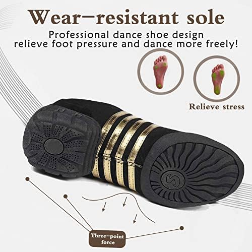 Ruybozry Womensенски удобно дишење на модерни модерни патики за џез танцување чипка чевли за одење, модел T01