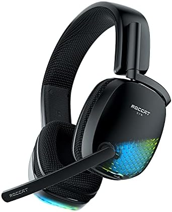 Roccat Kone Pro Air Gaming PC безжичен глушец, Black & Syn Pro Air Wireless PC Gaming Helids, лесен, 3D аудио опкружувачки звук,
