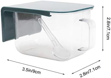 Cabilock Пластични садови контејнери 2 парчиња кујнски садови за сезонски кутии со лажици кујнски контејнери за складирање на контејнери