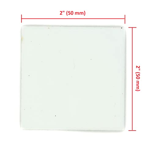 Инвенто 10 парчиња 2 x2 акрилен лист бела боја 50x50x5mm пластична плоча 5мм дебелина 2 инчи плексиглас табла непроирна за DIY проекти