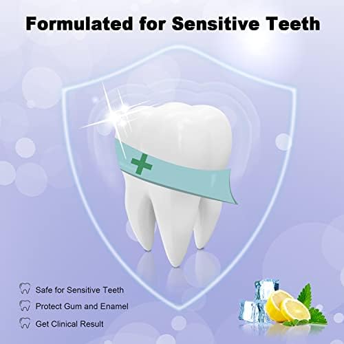 Мајмил заби за белење на заби 42 третмани, 84 бели ленти за белење на забите, не-чувствителни ленти за белење за белење на заби, помага да