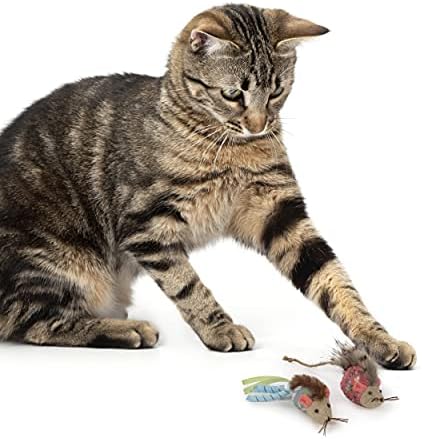Petlinks happynip mohawk глувци играчки за мачки, содржи Silvervine & Catnip - сина/розова, 2 брои