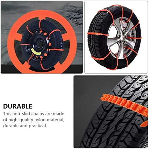 Тракторска гума 10 парчиња автомобил дождовен кабел гума синџир за гуми за автомобили во тркала за садови против кабел за мраз за итни