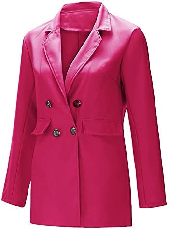 Јакни со блејзер за жени модна деловна каузална јакна костум плус големина јакна блејзер лапел долги ракави канцеларија формален костум