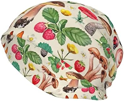 Lvgooki симпатична шема на печурки beanie Смешно гравче капа тенка плетена капа зимско лето топло капаче за капаче за чамци за