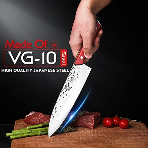 Вг10 Готвач Нож Јапонски, 12 Инчен Професионална Кујна Готвење Готвач Нож Брич Остар Фалсификувани Високо Јаглероден Нерѓосувачки