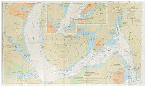 GMCO 15096PS Pro Series Series Tidal Potomac водоотпорна речна мапа