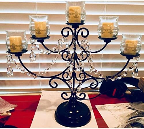 10 парчиња кристални мониста за лустер чисти стаклени мониста ланец за свадбени забави DIY Божиќно кристално украсување декорација
