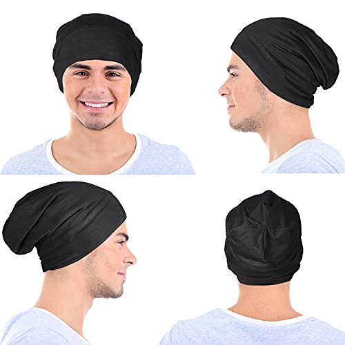 4 парчиња хауба за коса за мажи свила сатен капа капа за спиење ноќно спиење на бенеи подароци за момче, сопруг татко