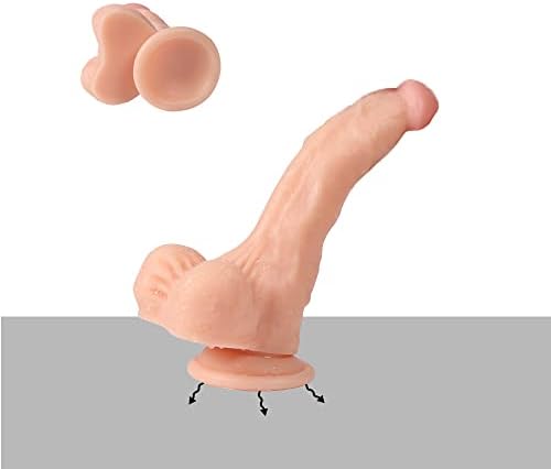 Сексуални играчки за возрасни 7 инчи реално дилдо со моќни вшмукувачки чаши флексибилна анална секс играчка за жени