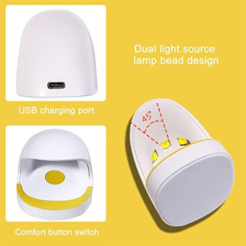 LED CYZPF LED мини ламба за нокти 6W Симпатична гел за фен за нокти за леб за лекување на ноктите USB преносно за полиња засновани на