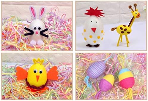 Амосфун рефус бонбони 20 парчиња јајца од јајца јајце пена Велигденски бели занаети скриени и за сликање јајце DIY Велигденски