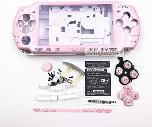 Нова замена Sony PSP 2000 Конзола Комплетна обвивка за куќиште со сет на копчиња - розова