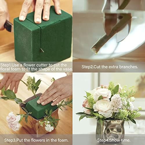 8 парчиња цветни пени блокови за цветни аранжмани Влажни и суви зелена пена тули за свежи и вештачки цвеќиња занаети свадбени родендени