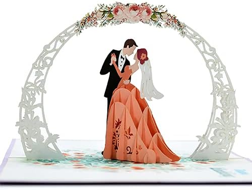 3 3Д Свадба Скокачки Картички Со Невестата И Младоженецот Танцување, 3Д Честитка За Свадбена Забава, Свршувачка Картичка, Скокачка