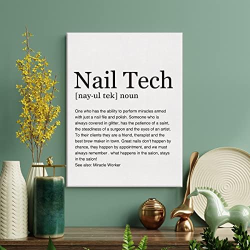 Lexsivo Nail Tech Definition Print Canvas Wall Art Home Office Office Decor Decor Modern Minimalist Sainting 12x15 Canvas Beauty Poster