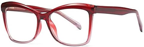 Очила за читање на ресвио за жени и машка рачно изработена мода преголема рамка за читатели на црвена боја