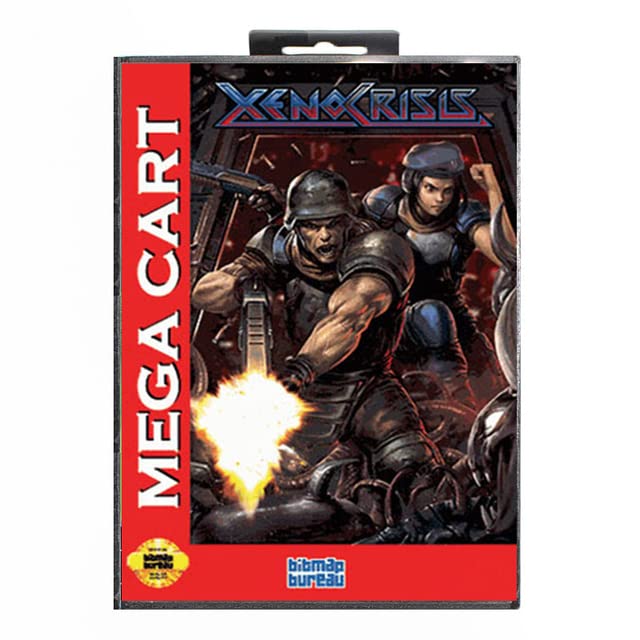 16 бит MD игра картичка Ксено криза вклучува малопродажна кутија за Sega Genesis Mega Drive