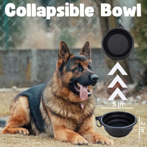 Комплет за обука за кликнување на кученца третира торбичка торбичка со свирки и црна склоплива чинија за кучиња