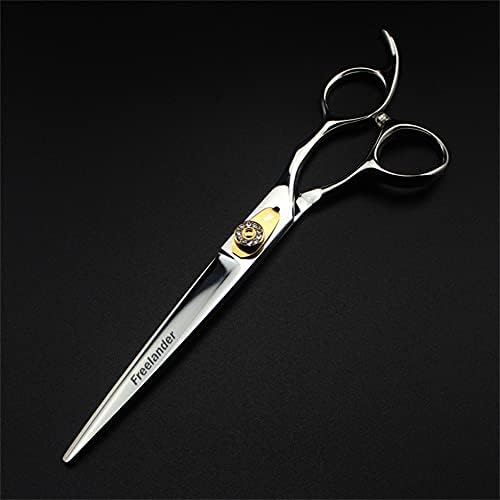 XJPB Професионални Ножици За Сечење Коса Ножици За Берберска Коса Јапонски Нерѓосувачки Челик 7,0 Инчни Искривени Ножици За Фризер Во