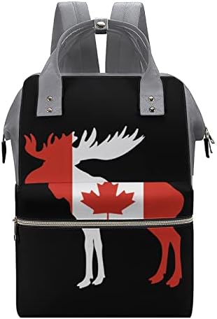 Фанистар Канада Знаме Лос Печатена Торба За Пелени Торба За Бебиња Торба За Пелени Водоотпорна Патна Торба За Рамо За Мама И Тато
