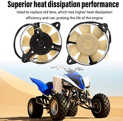 Вентилатор за мотоцикл радијатор, лесен за инсталирање 7 сечила 5.6in вентилатор за ладење на моторот за Quad Dirt Bike ATV