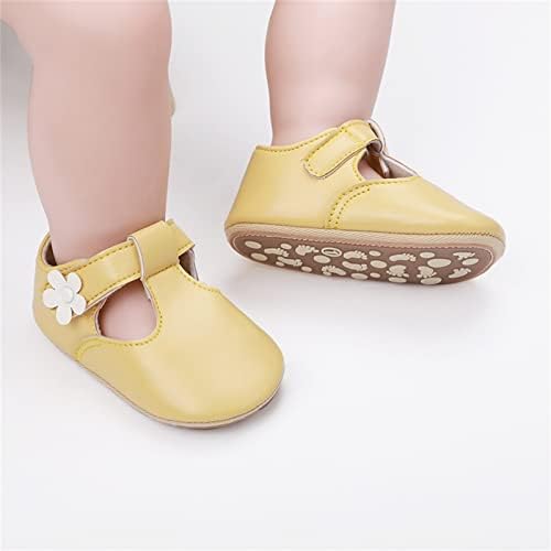 Чевли за новороденчиња за деца девојче цвет декорација кожа принцези чевли меки единствени обични чевли за бебе