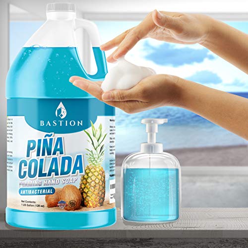 Антибактериски сапун за пенење на бастион: миризлива миризба на пина колада 1 галон масовно миење на рака