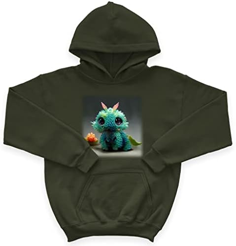 Dragon Design Kids 'Sponge Fleece Hoodie - Creature Kids' Hoodie - Dragon Print Hoodie за деца
