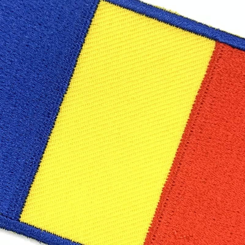 А-Еден Европски нации знамиња меѓународни аскушеон ткаенина крпа за крпа+романија нација извезена лепенка, романија знаме шие на
