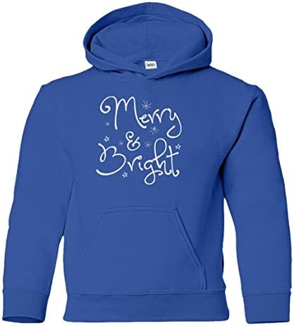 Среќна светла Божиќна празничка џемпер со качулка