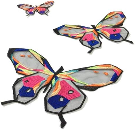 4 парчиња закрпи за пеперутки Везници шијат на лепенка со значка Апликација за облека DIY украси Прекрасна декоративна