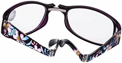 Медолонг преклопни очила за читање за жени со рамка за зголемување на рамка за рамка +2,00 за читање очила за читање