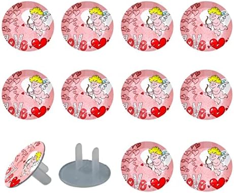 Електричен излез опфаќа 12 пакувања, пластични приклучоци опфаќа безбедносни капачиња за заштитник на штекерот - розово симпатично