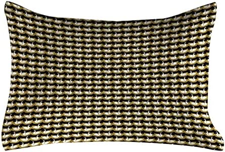 Ambesonne Swans ватирана перница, модерна шема на распоред со апстрактен геометриски изглед птици печатење, стандарден наслов на перница