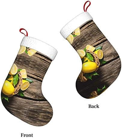 Psvod една корпа лимони Нова Година Божиќ Декоративни чорапи кои висат Божиќни чорапи