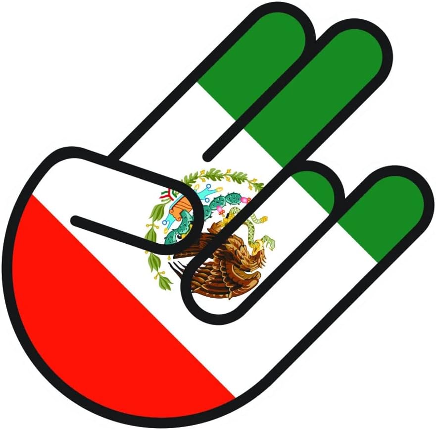 Мексиканска Налепница За Шокер Самолеплив Винил Мексико-Ц114-6 инчи или 15 Сантиметри Големина На Налепница