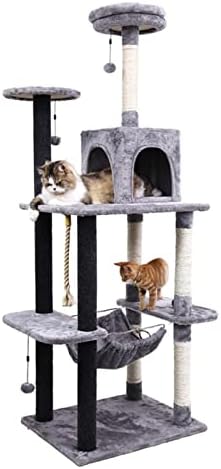 CXDTBH Мачка Маче Гребење Пост Дрво Со Играчка Глувчето Највисоко Ниво Кревет За Релаксирачки Нула Сисал За Играње