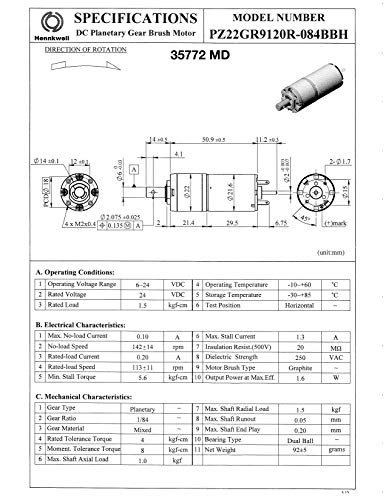 DC Gear Motor Planetary Gear - индустриски квалитет - 10 пакет