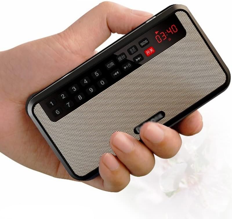 XXXDXDP FM Radio Speaker Bards Sonder со LED дисплеј субвуфер Mp3 Music Player/LAMP за дома/отворено