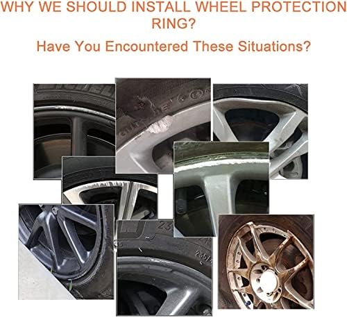 Заштита на тркала од тркала од 16-20инч, заштитник на тркала, Универзален раб на тркала за автомобили, сет од 4 ， заштита на тркалото на