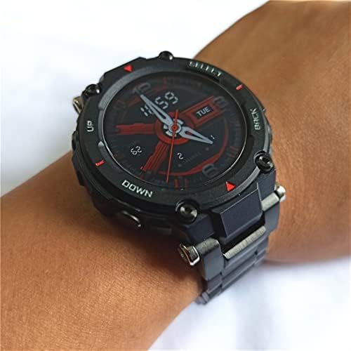 Kkfaus 316l Часовник Од Нерѓосувачки Челик За Amazfit T-REX Smart Watch Sports Отворено Ремен