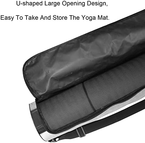 Лаијухуа Јога Мат торба, двојни патенти јога теретана за жени и мажи - мазни патенти, големо отворање и прилагодлива лента во форма на У,
