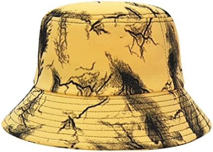 Капа мажи жени врзаат боја за кофа со кофи со реверзибилни рибарски капачиња женски корпа капа